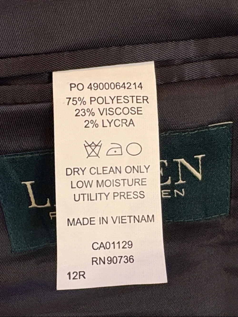 Boys Lauren Ralph Lauren Black Pinstripe Suit Sz 12 for Wedding/First Communion - Picture 7 of 16